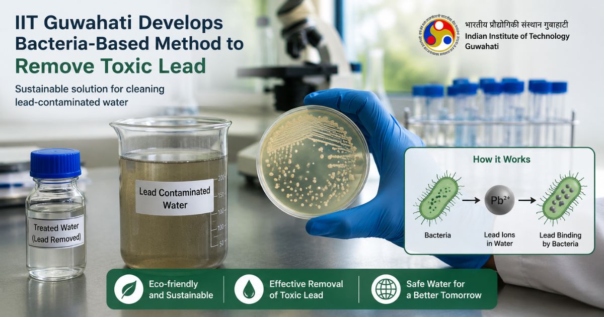 IIT Guwahati Develops Bacteria-Based Method to Remove Toxic Lead