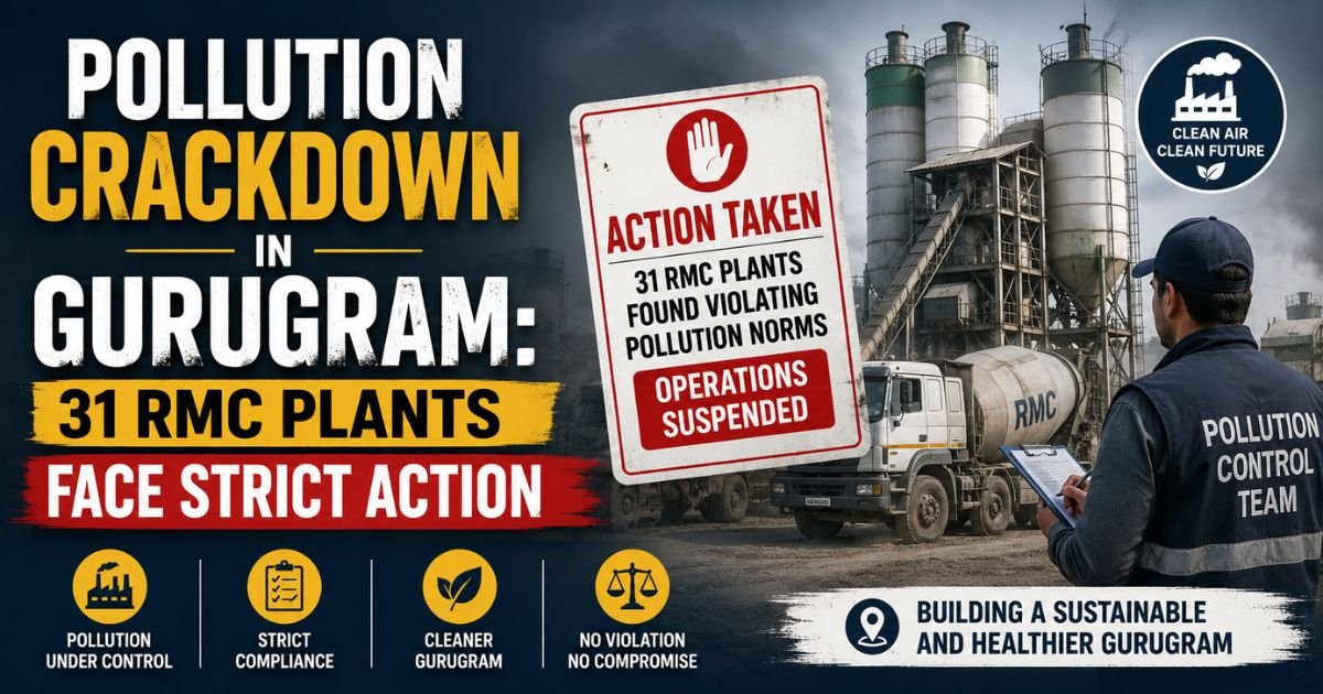 Gurugram Cracks Down on 31 RMC Plants Over Pollution Violations